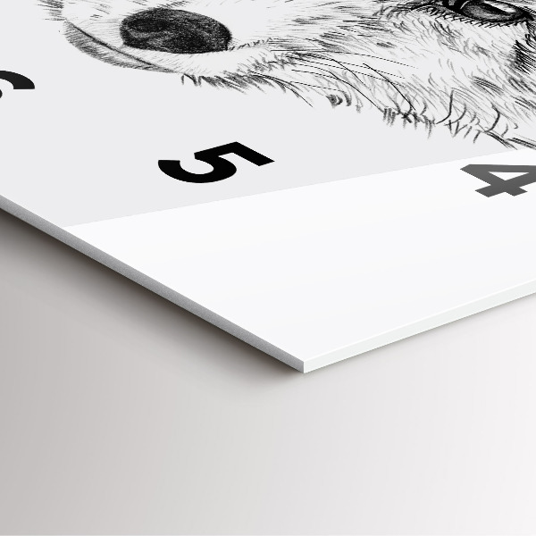 Reloj de pared cuadrado Vector cabeza de zorro