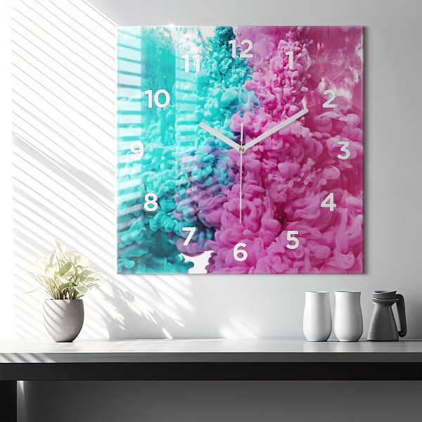 Reloj cuadrado Arte moderno - manchas