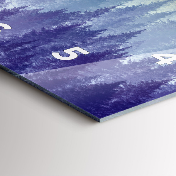 Reloj de pared cuadrado Bosque en la niebla