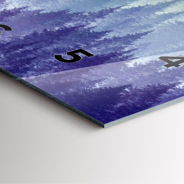 Reloj de pared cuadrado Bosque en la niebla