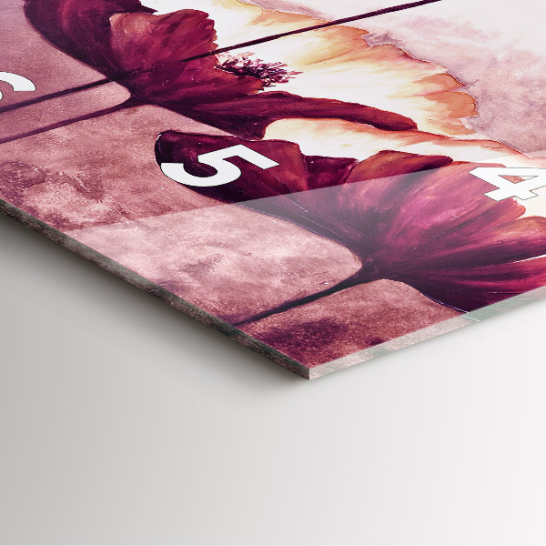 Reloj cuadrado Flores Amapola en flor