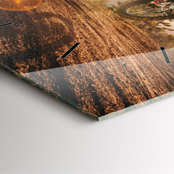 Reloj de pared cuadrado Hombre en moto