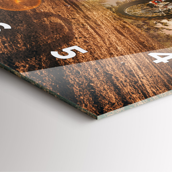 Reloj de pared cuadrado Hombre en moto