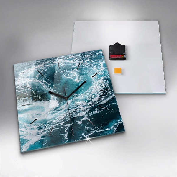 Reloj de pared cuadrado Olas espumosas