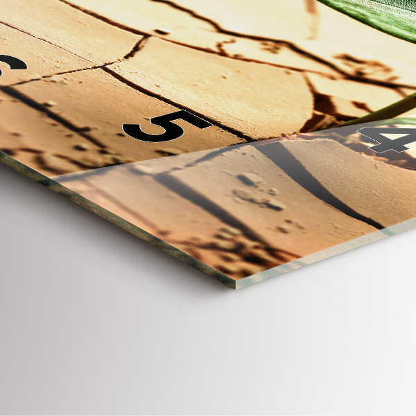 Reloj cuadrado Planta en tierra seca