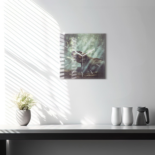 Reloj cuadrado Niño leyendo un libro