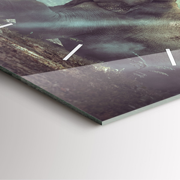 Reloj cuadrado Niño leyendo un libro