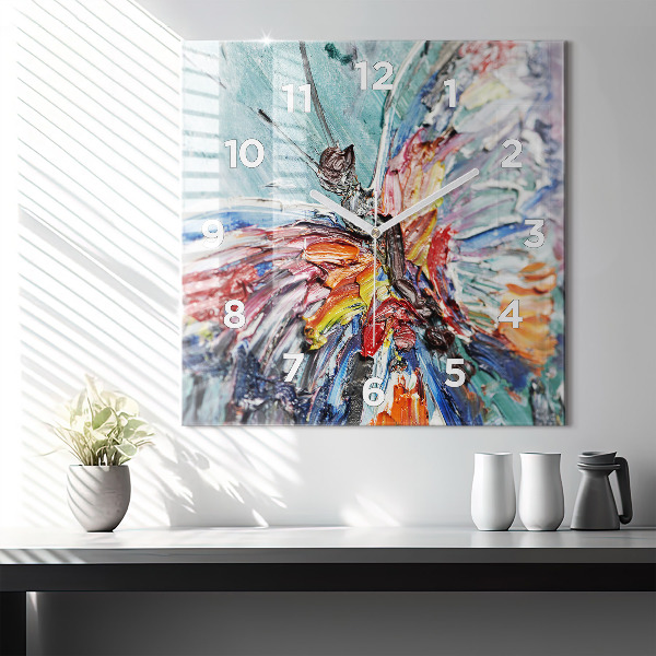 Reloj de pared cuadrado Fragmento de óleo