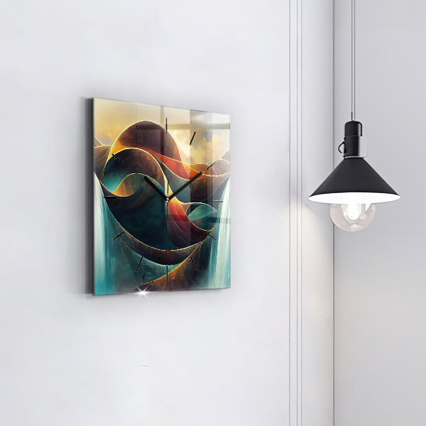 Reloj cuadrado Fondo de cascada