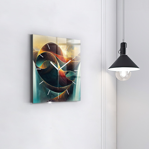 Reloj cuadrado Fondo de cascada