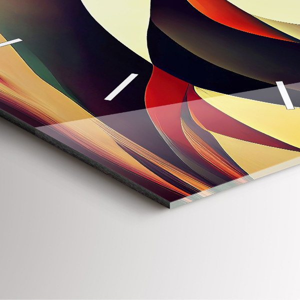 Reloj de pared cuadrado Fondo de líneas abstractas