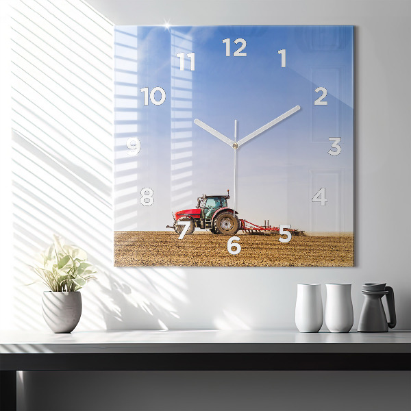 Reloj cuadrado Granjero en tractor