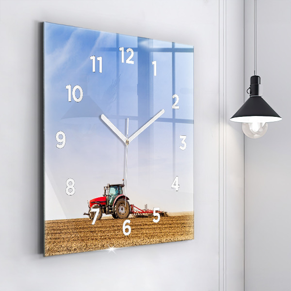Reloj cuadrado Granjero en tractor