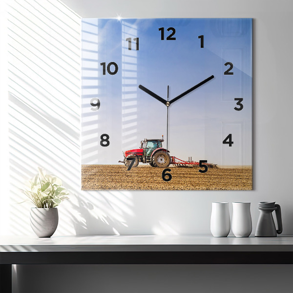 Reloj cuadrado Granjero en tractor