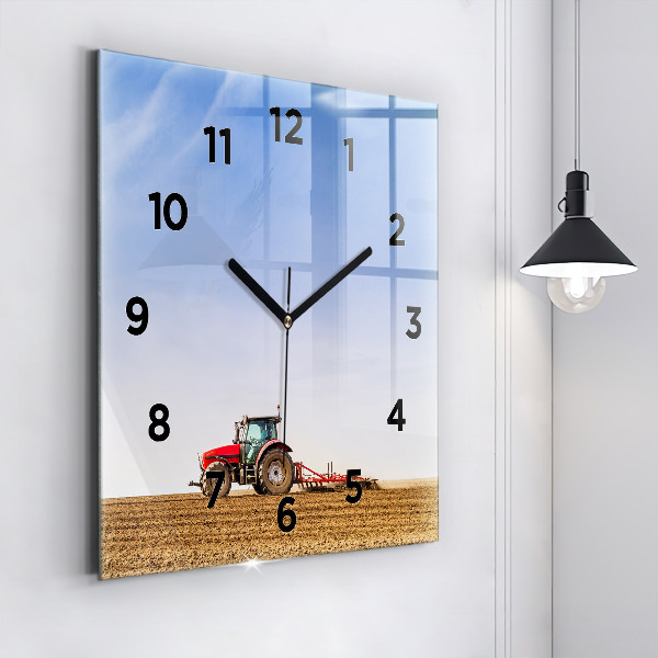 Reloj cuadrado Granjero en tractor