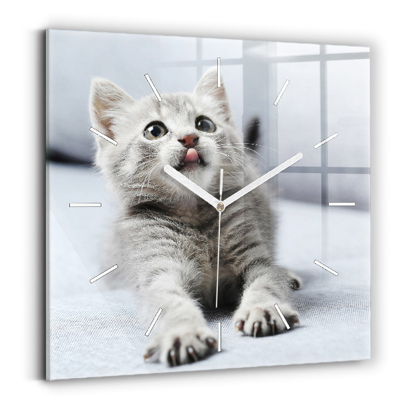 Reloj cuadrado Gato en el sofá