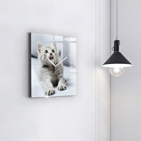 Reloj cuadrado Gato en el sofá