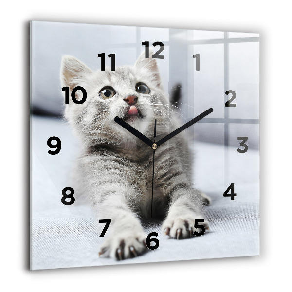 Reloj cuadrado Gato en el sofá