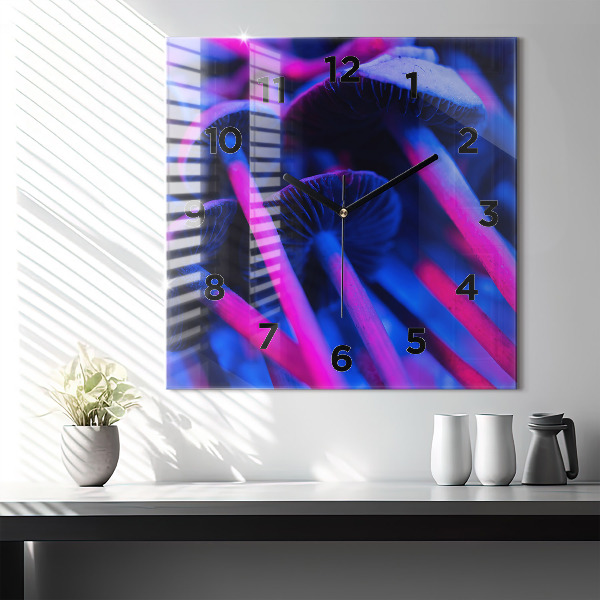 Reloj de pared cuadrado Setas mágicas en colores