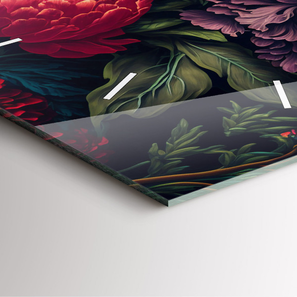 Reloj cuadrado Ramo de flores vintage