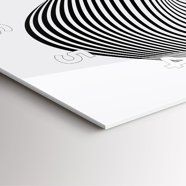 Reloj cuadrado Arte en blanco y negro