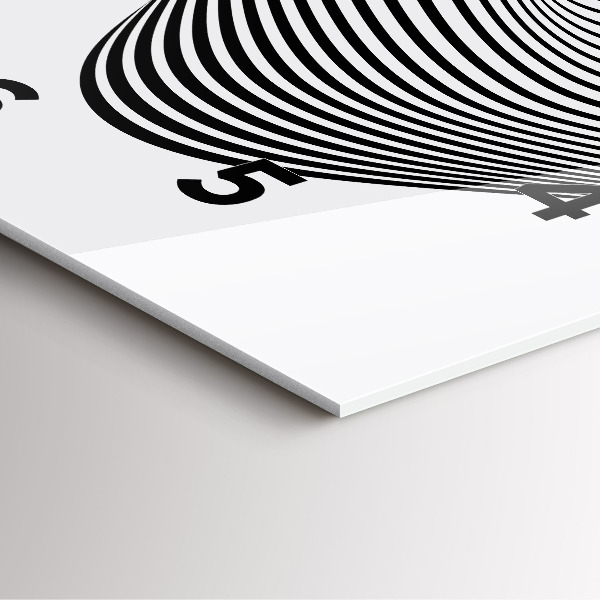 Reloj cuadrado Arte en blanco y negro