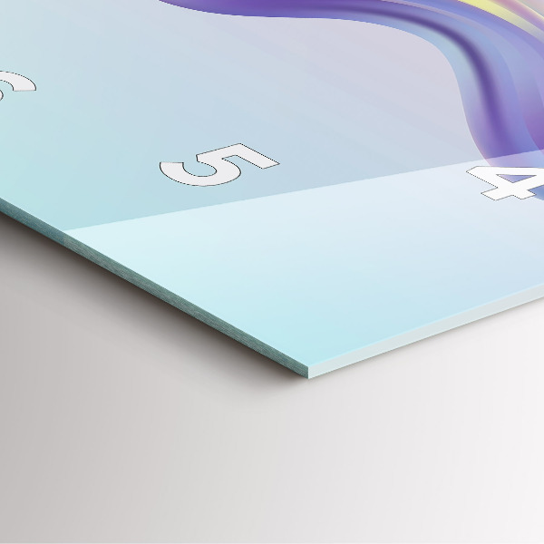 Reloj de pared cuadrado Abstracto pastel de olas