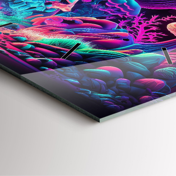 Reloj cuadrado Setas de neón