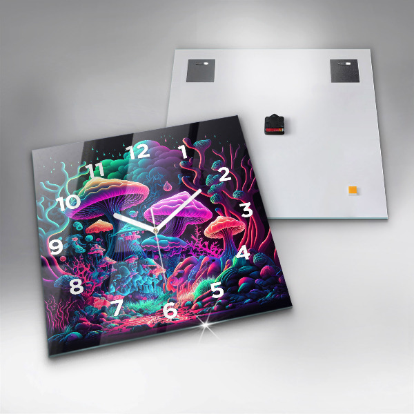 Reloj cuadrado Setas de neón