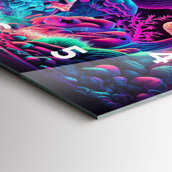 Reloj cuadrado Setas de neón