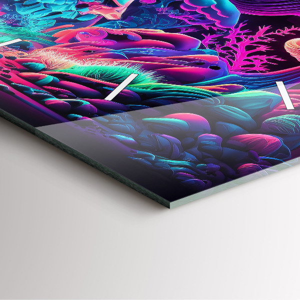 Reloj cuadrado Setas de neón