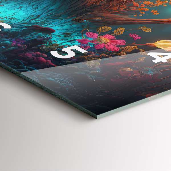 Reloj de pared cuadrado Bosque y setas mágicas