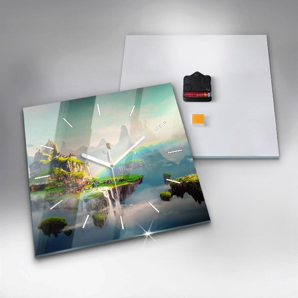 Reloj cuadrado Escenas chinas de fantasía