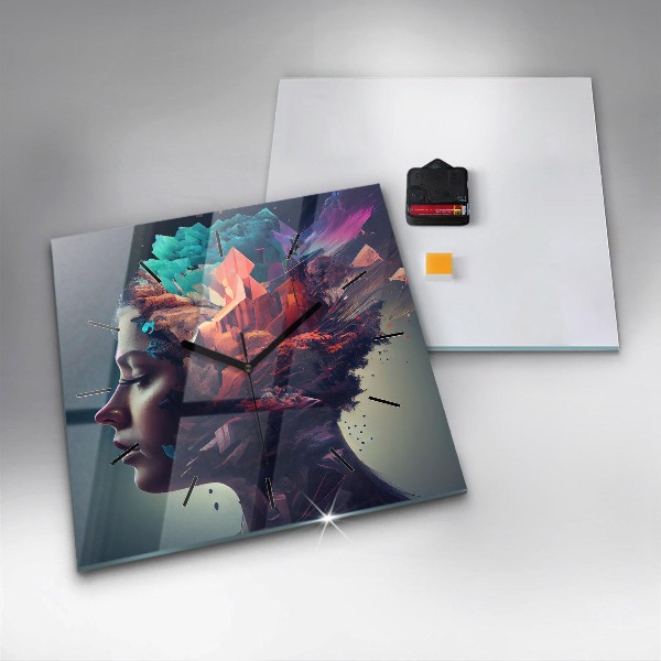 Reloj cuadrado Mujer abstracta emocional