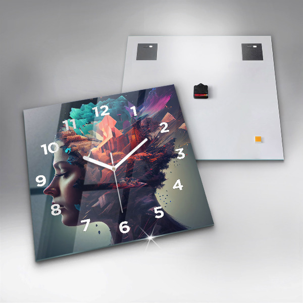 Reloj cuadrado Mujer abstracta emocional
