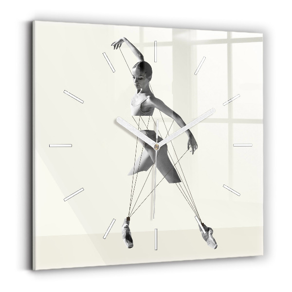 Reloj cuadrado Mujer bailarina abstracta