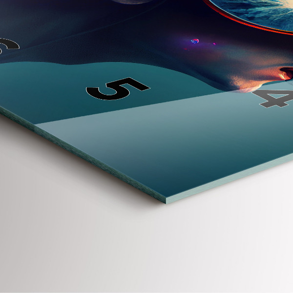 Reloj cuadrado Mundo virtual futurista