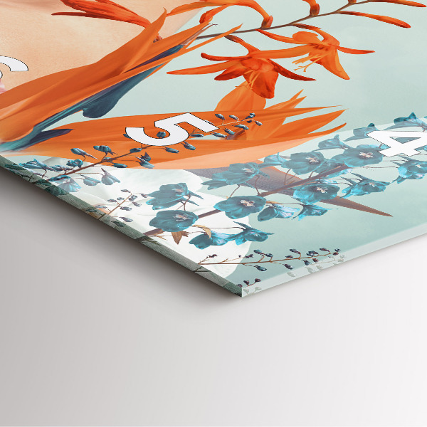 Reloj de pared cuadrado Mujer con flores