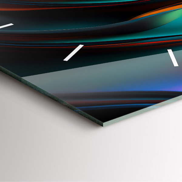 Reloj de pared cuadrado Ola futurista