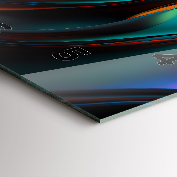 Reloj de pared cuadrado Ola futurista