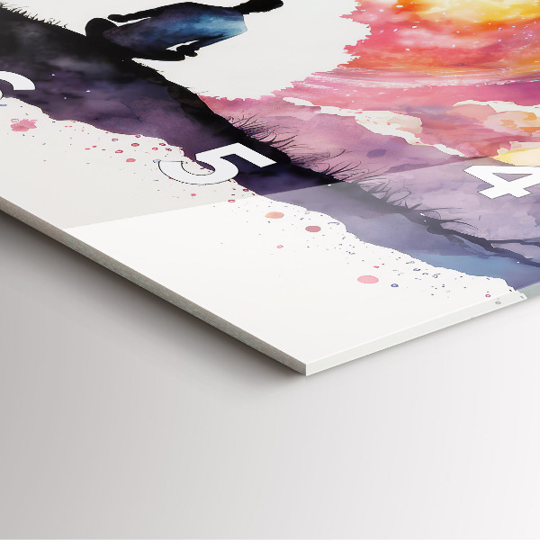 Reloj de pared cuadrado Meditación de estilo de vida