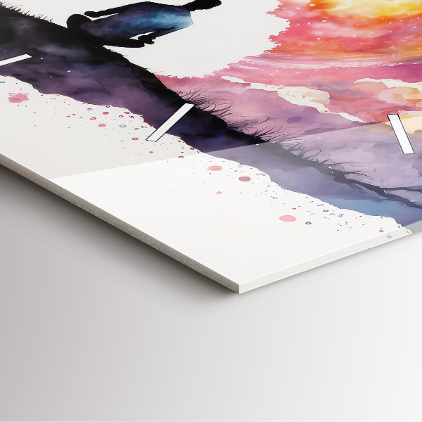 Reloj de pared cuadrado Meditación de estilo de vida