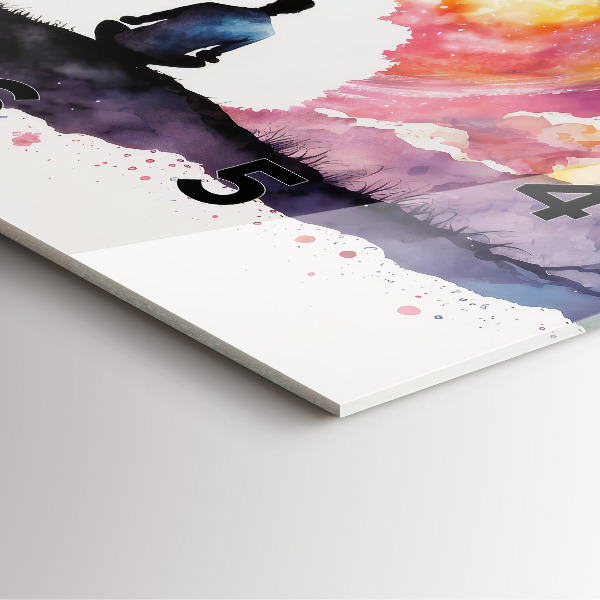 Reloj de pared cuadrado Meditación de estilo de vida