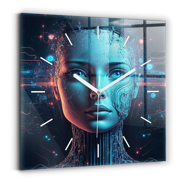Reloj de pared cuadrado Inteligencia artificial