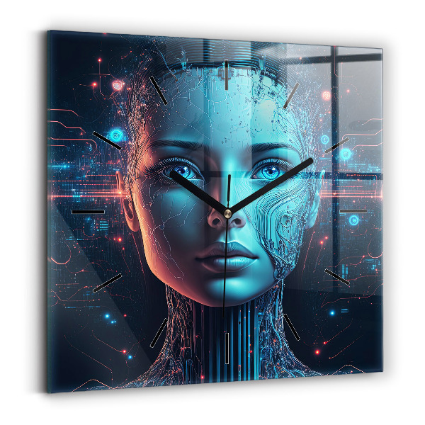 Reloj de pared cuadrado Inteligencia artificial