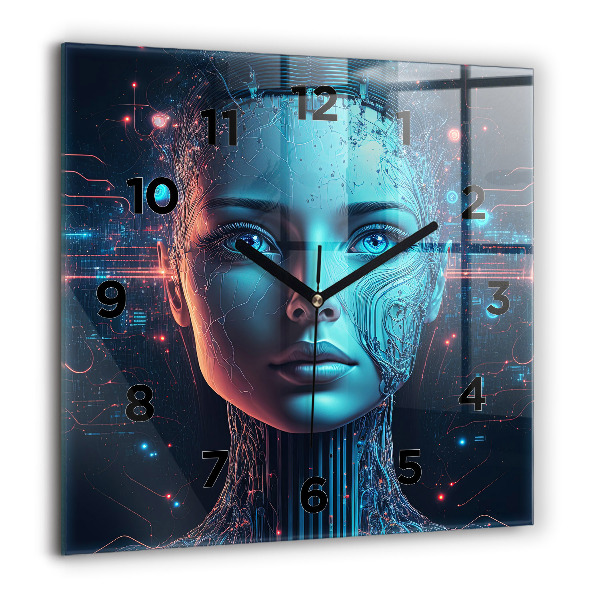 Reloj de pared cuadrado Inteligencia artificial