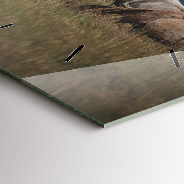 Reloj cuadrado Caballos al galope