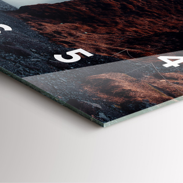 Reloj de pared cuadrado Cascada Paisaje de Islandia