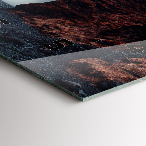 Reloj de pared cuadrado Cascada Paisaje de Islandia