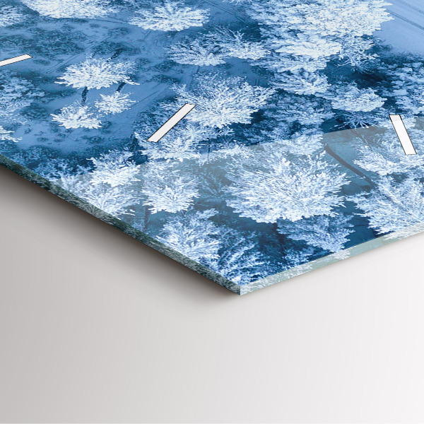 Reloj cuadrado Bosque a vista de pájaro Drone